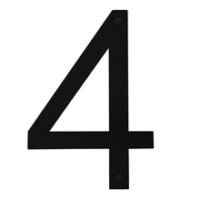 Husnummer 4 stål sort 25 cm